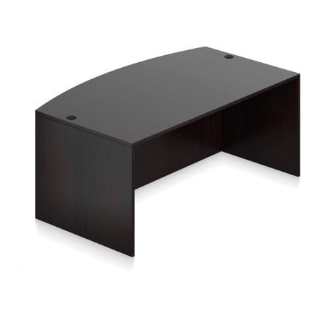 Gec Offices To Go Wood Desk with Bow Front - 71"- Espresso SL7141BDS-AEL